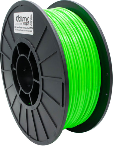 1.75 mm Neon Green UV Reactive Opaque PETG Atomic Filament 1kg Spool