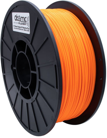 1.75 mm Neon Orange UV Reactive Opaque PETG Atomic Filament 1kg Spool