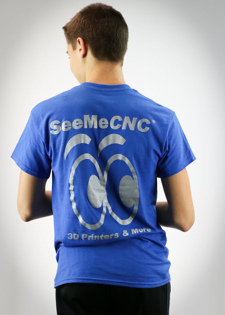 SeeMeCNC Short Sleeve Royal Blue Silver T Shirt Orion Blue