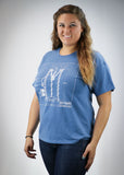 SeeMeCNC Short Sleeve Blue/White T-Shirt Artemis Blueprint