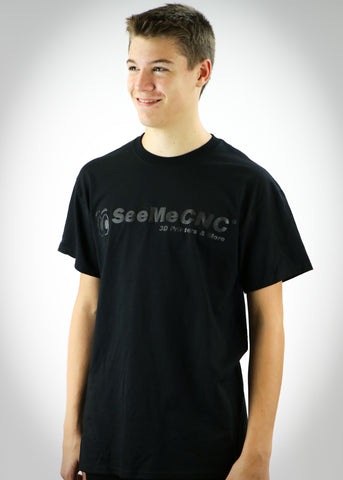 SeeMeCNC Short Sleeve Black/Black T-Shirt Back in Black