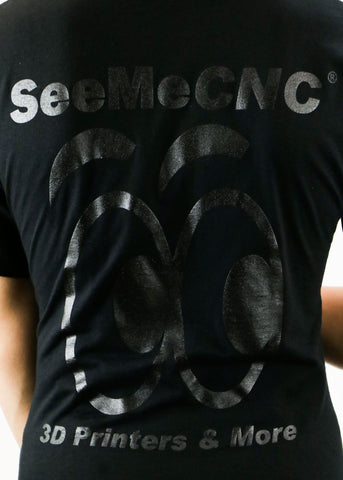 SeeMeCNC Short Sleeve Black Black T Shirt Back in Black
