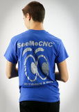 SeeMeCNC Short Sleeve Royal Blue/Silver T-Shirt Orion Blue