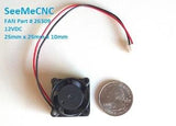 Fan 25mm X 25mm x 10mm 12v dc Ball Bearing-parts-SeeMeCNC